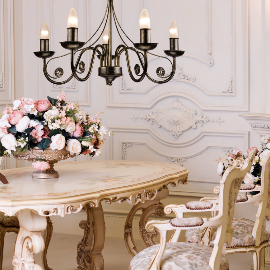 Kattokruunu ketjussa DONATO 6xE14/40W/230V