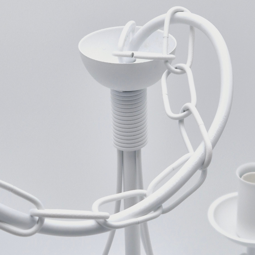 Kattokruunu ketjussa DONATO 6xE14/40W/230V valkoinen