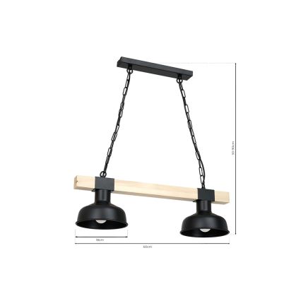 Kattokruunu ketjussa FARO 2xE27/60W/230V