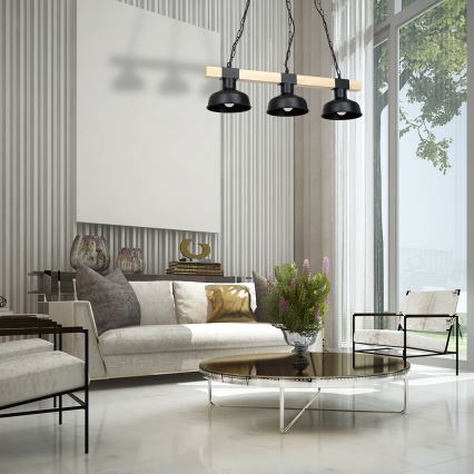 Kattokruunu ketjussa FARO 3xE27/60W/230V