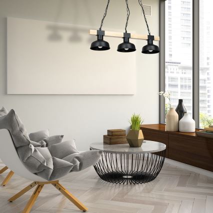 Kattokruunu ketjussa FARO 3xE27/60W/230V