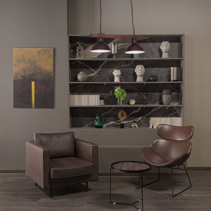 Kattokruunu ketjussa HAKON 2xE27/60W/230V tumma