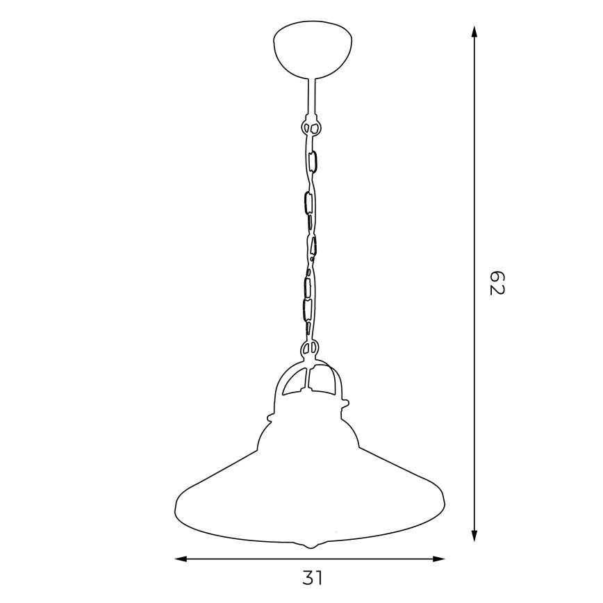 Kattokruunu ketjussa IRON 1xE27/60W/230V