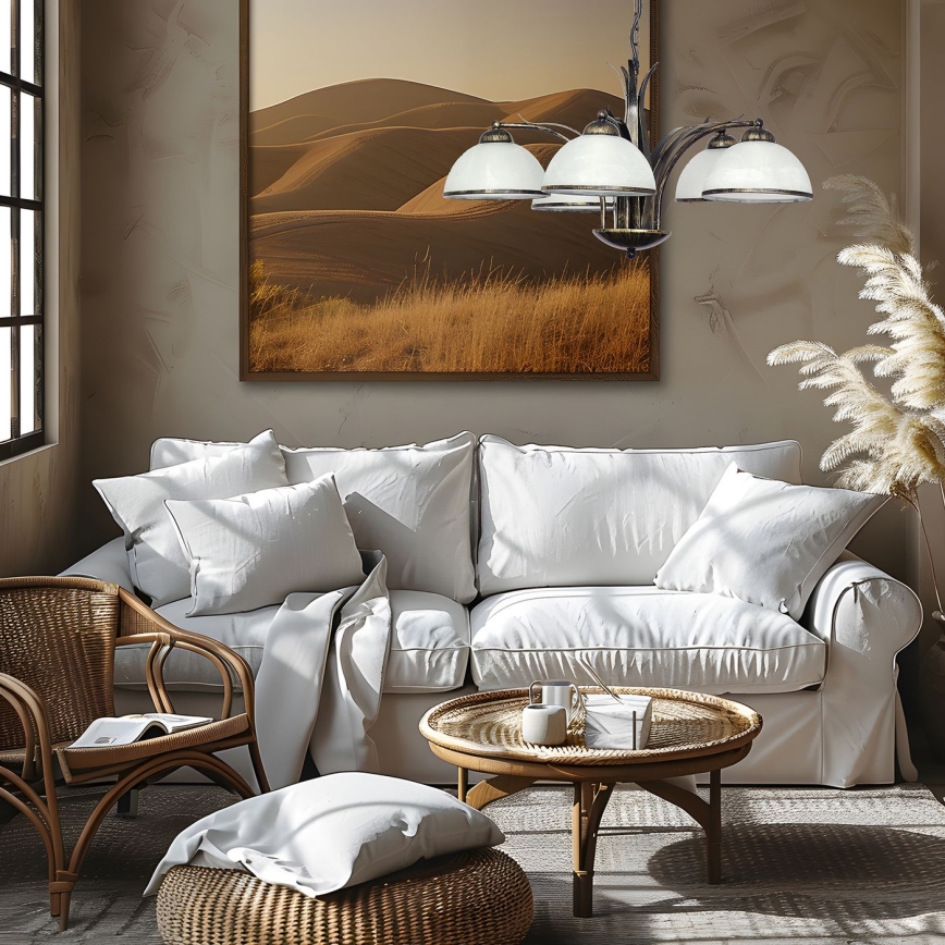 Kattokruunu ketjussa KORFU 5xE27/60W/230V