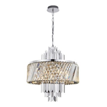 Kattokruunu ketjussa MARGOT 9xE14/40W/230V mattakromi