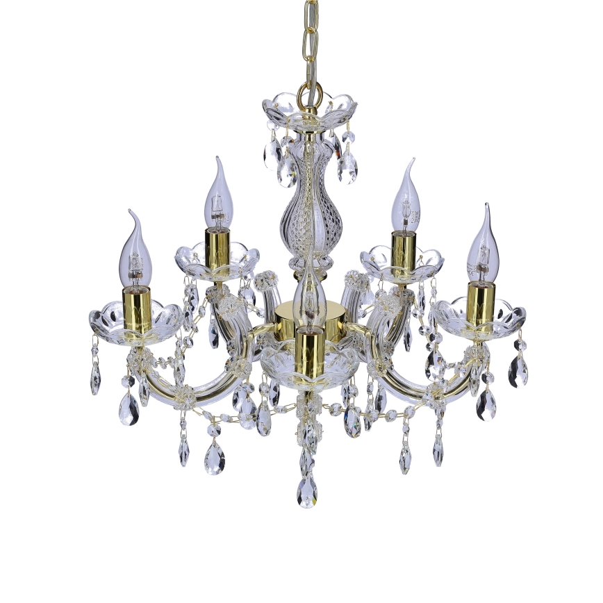 Kattokruunu ketjussa MARIA TERESA 5xE14/40W/230V