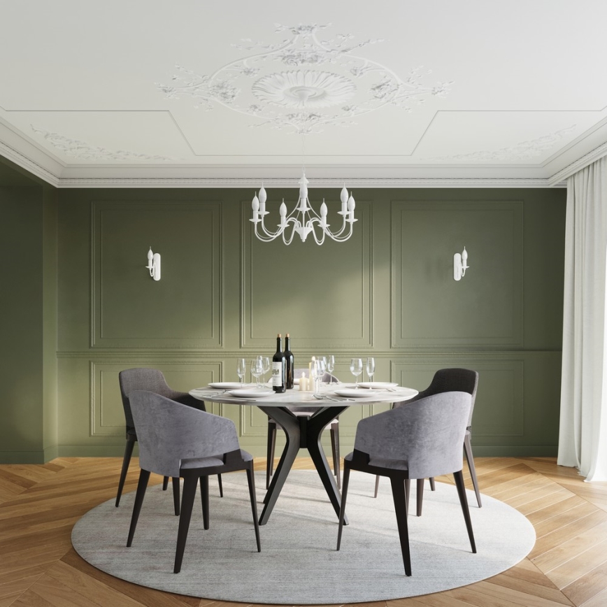 Kattokruunu ketjussa MINERWA 5 5xE14/40W/230V valkoinen