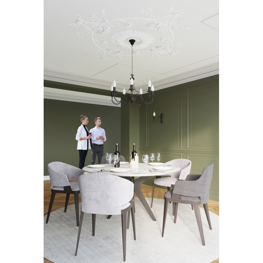 Kattokruunu ketjussa MINERWA 7 7xE14/40W/230V musta