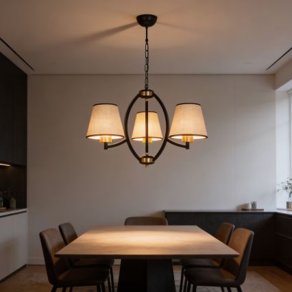 Kattokruunu ketjussa PAUL 3xE27/60W/230V