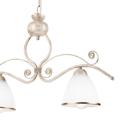 Kattokruunu ketjussa RETRO 2xE27/60W/230V kulta/patina