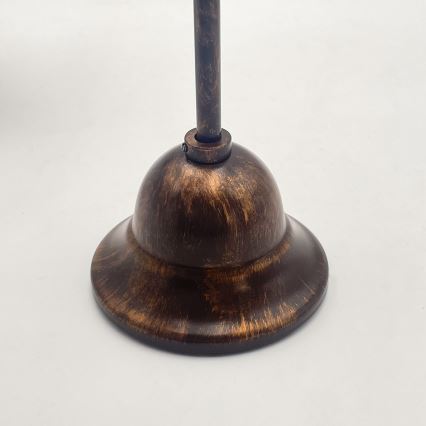 Kattokruunu ketjussa RETRO 2xE27/60W/230V kupari/patina