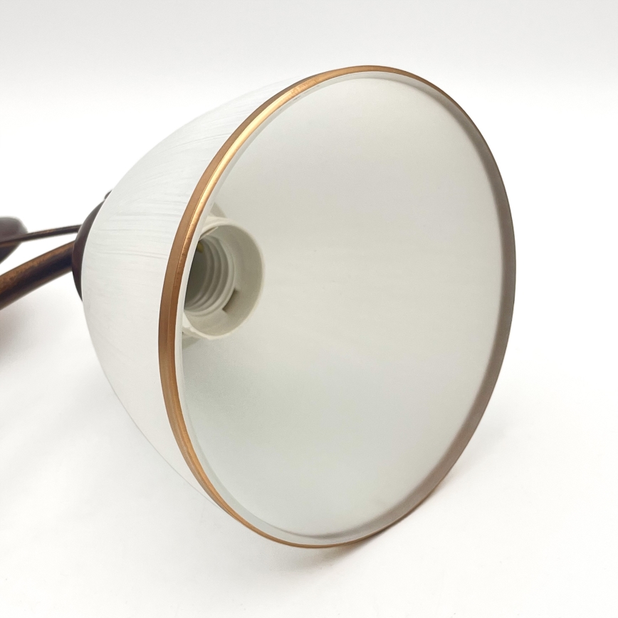 Kattokruunu ketjussa RETRO 2xE27/60W/230V kupari/patina