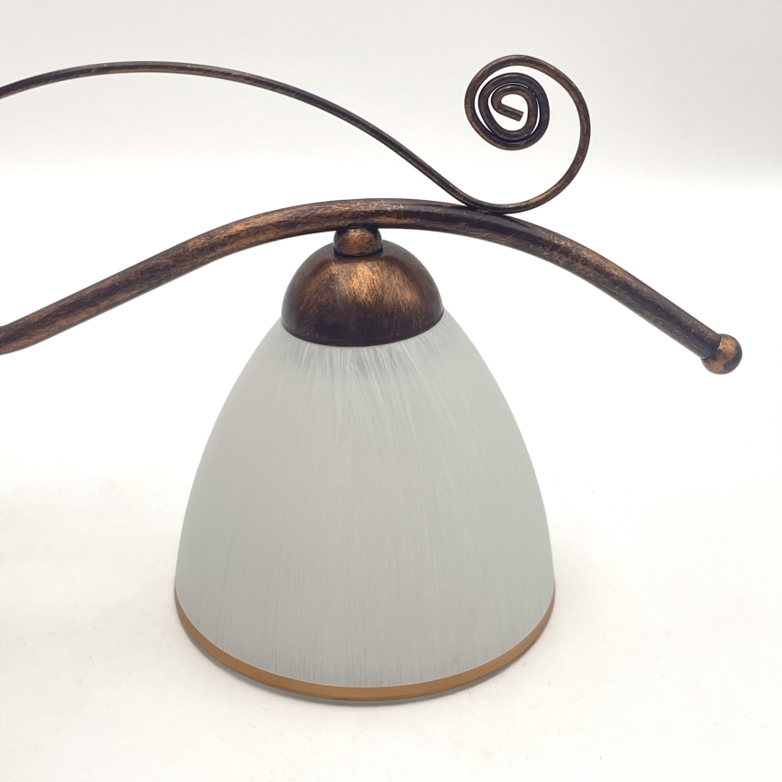 Kattokruunu ketjussa RETRO 2xE27/60W/230V kupari/patina