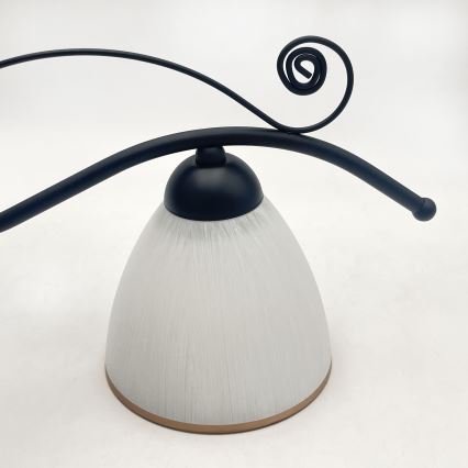 Kattokruunu ketjussa RETRO 2xE27/60W/230V matta musta