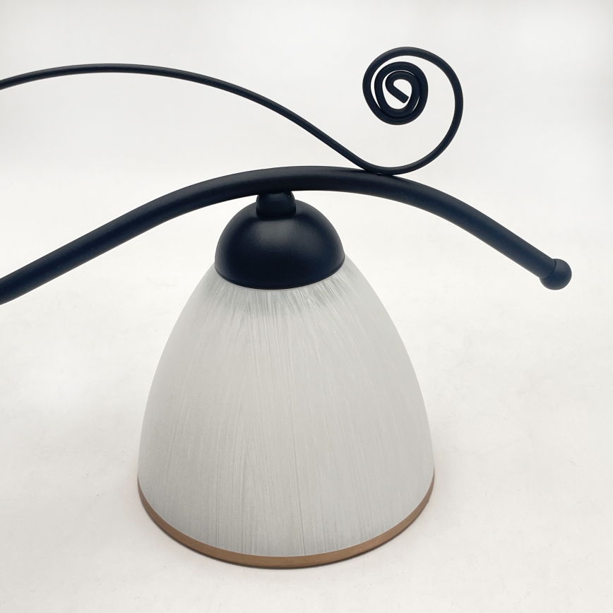 Kattokruunu ketjussa RETRO 2xE27/60W/230V matta musta