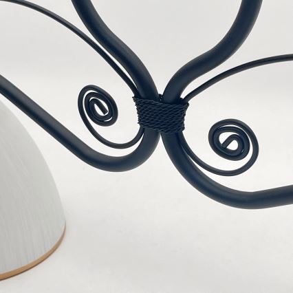 Kattokruunu ketjussa RETRO 2xE27/60W/230V matta musta