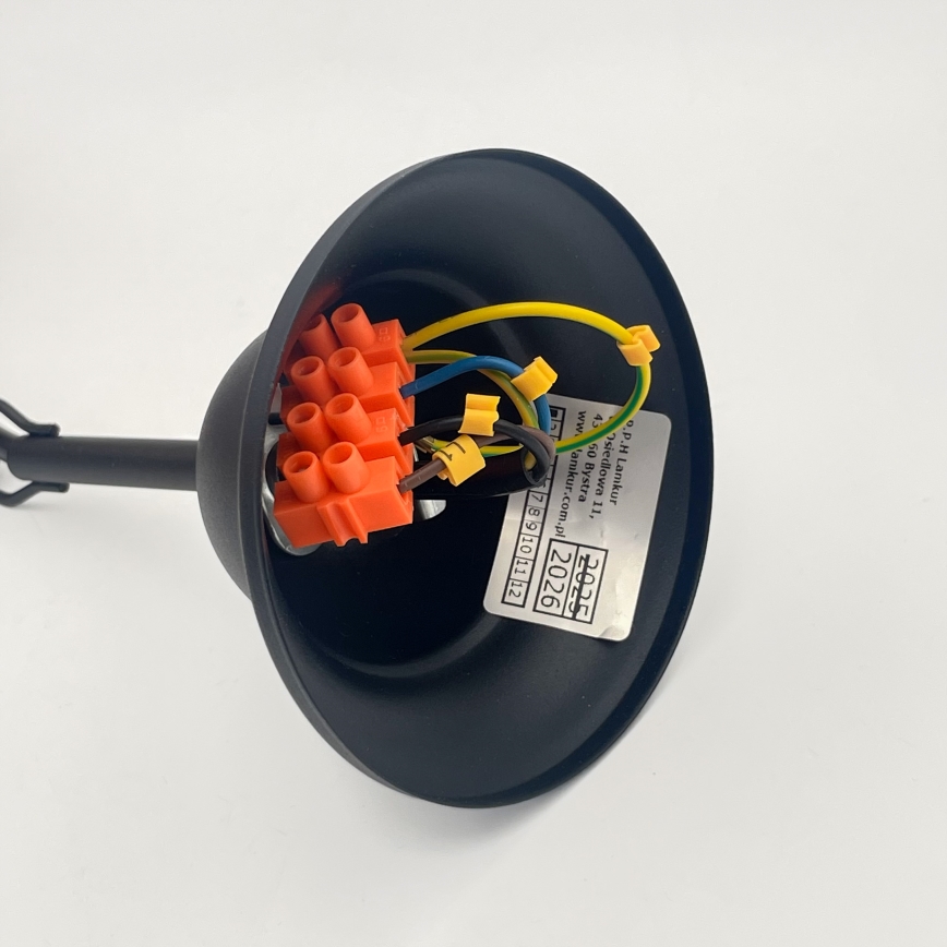 Kattokruunu ketjussa RETRO 2xE27/60W/230V matta musta