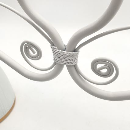 Kattokruunu ketjussa RETRO 2xE27/60W/230V mattavalkoinen