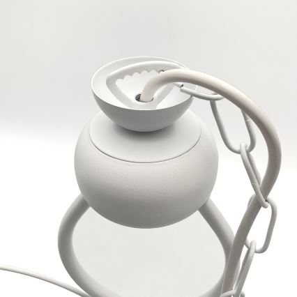 Kattokruunu ketjussa RETRO 2xE27/60W/230V mattavalkoinen