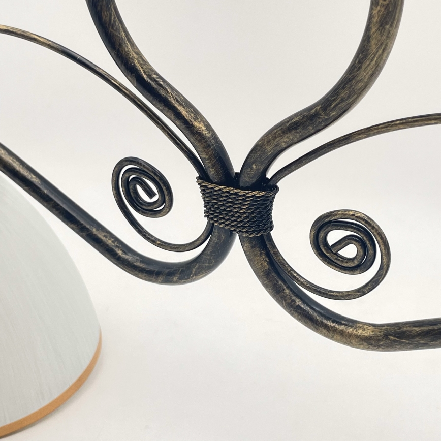 Kattokruunu ketjussa RETRO 2xE27/60W/230V pronssi/patina