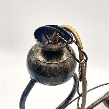 Kattokruunu ketjussa RETRO 2xE27/60W/230V pronssi/patina