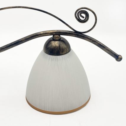 Kattokruunu ketjussa RETRO 2xE27/60W/230V pronssi/patina