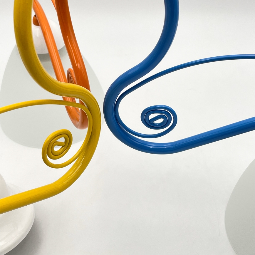 Kattokruunu ketjussa RETRO 3xE27/60W/230V valkoinen/värikäs