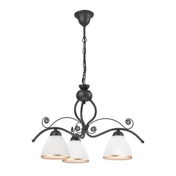 Kattokruunu ketjussa RETRO II 3xE27/60W/230V antrasiitti