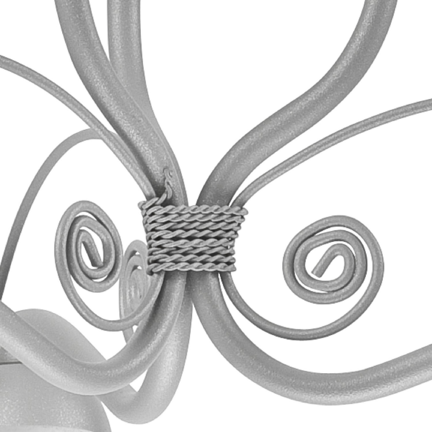 Kattokruunu ketjussa RETRO II 3xE27/60W/230V hopea