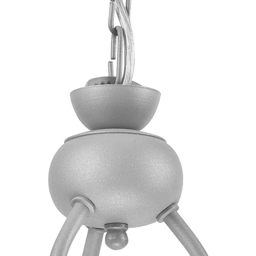 Kattokruunu ketjussa RETRO II 3xE27/60W/230V hopea