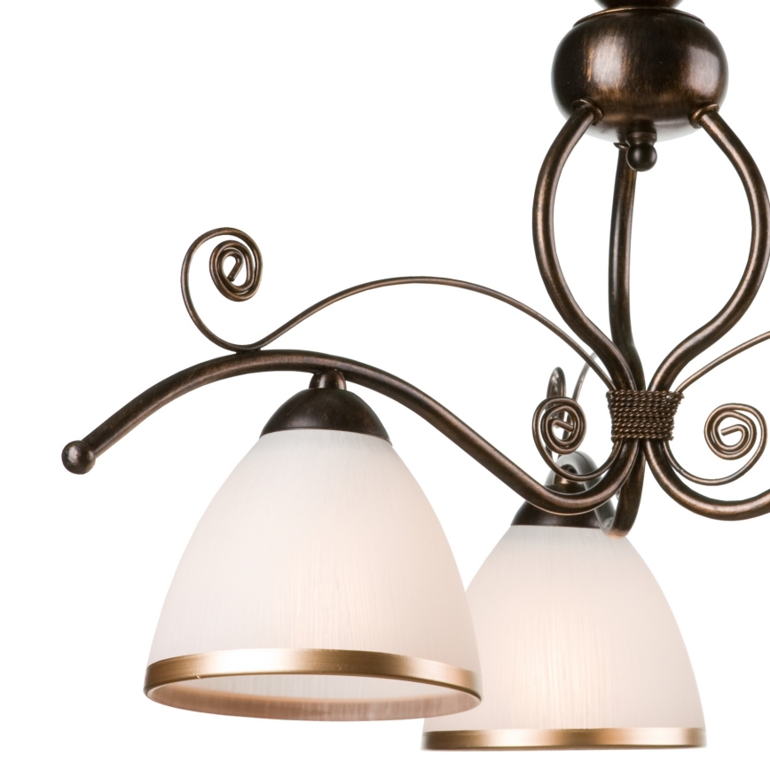 Kattokruunu ketjussa RETRO II 3xE27/60W/230V musta patina