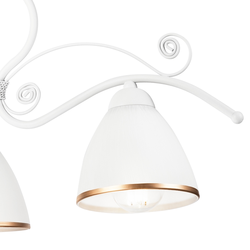 Kattokruunu ketjussa RETRO II 3xE27/60W/230V valkoinen