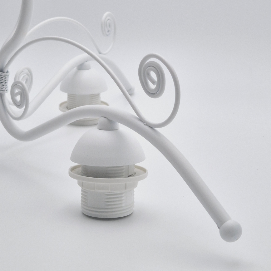 Kattokruunu ketjussa RETRO II 3xE27/60W/230V valkoinen