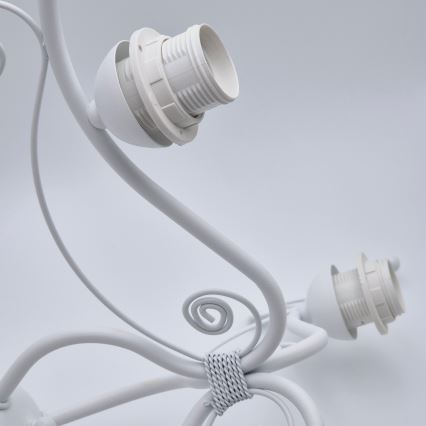 Kattokruunu ketjussa RETRO II 3xE27/60W/230V valkoinen