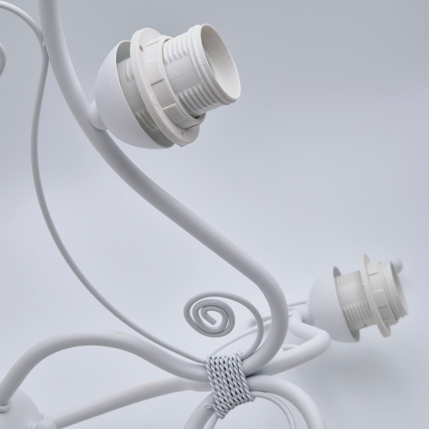 Kattokruunu ketjussa RETRO II 3xE27/60W/230V valkoinen