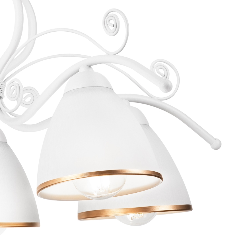 Kattokruunu ketjussa RETRO II 5xE27/60W/230V valkoinen