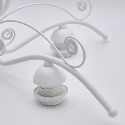 Kattokruunu ketjussa RETRO II 5xE27/60W/230V valkoinen