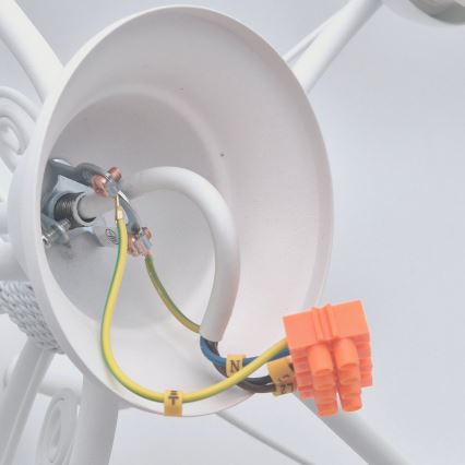 Kattokruunu ketjussa RETRO II 5xE27/60W/230V valkoinen