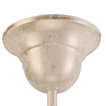 Kattokruunu ketjussa RETRO II 5xE27/60W/230V valkoinen patina