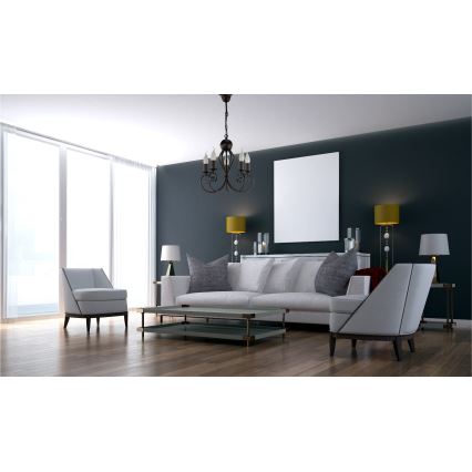 Kattokruunu ketjussa VINCENT 5xE14/40W/230V