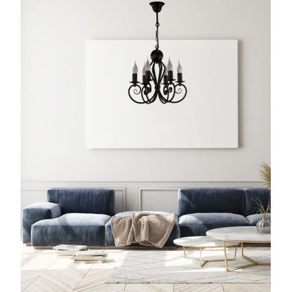 Kattokruunu ketjussa VINCENT 6xE14/40W/230V