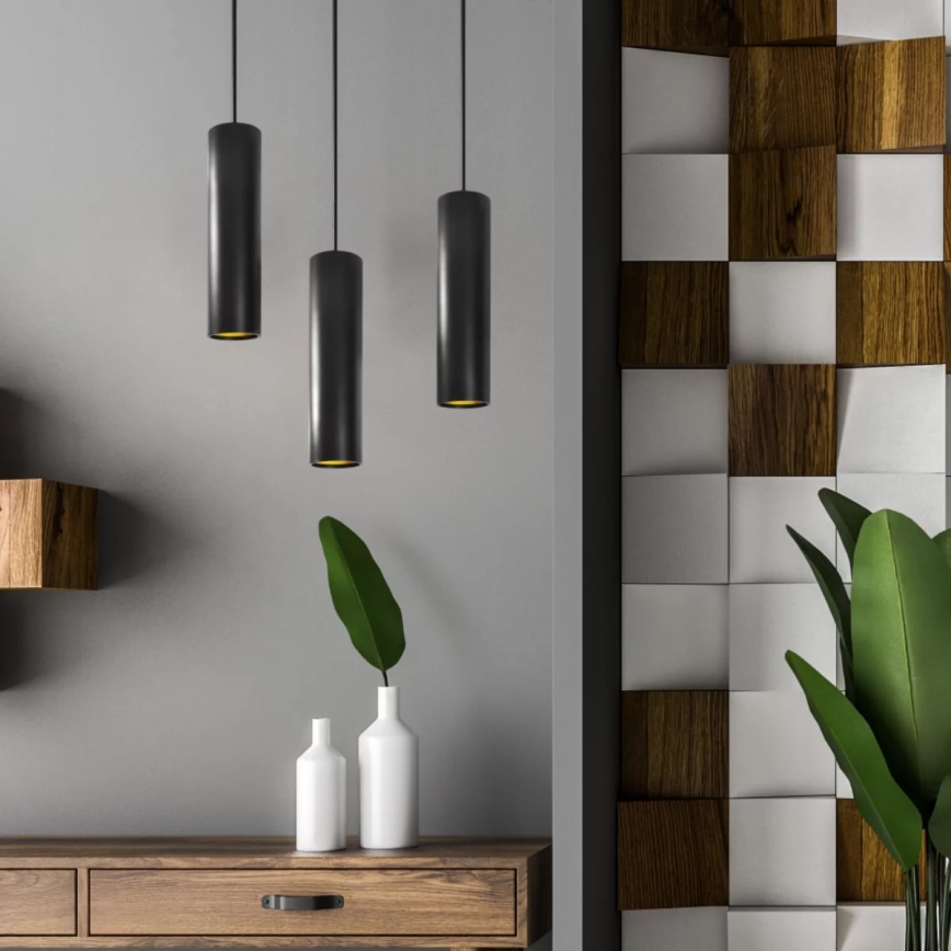 Kattokruunu LATI 1xGU10/8W/230V musta