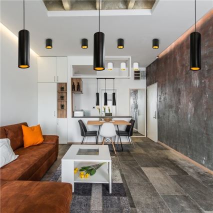 Kattokruunu LATI 1xGU10/8W/230V musta