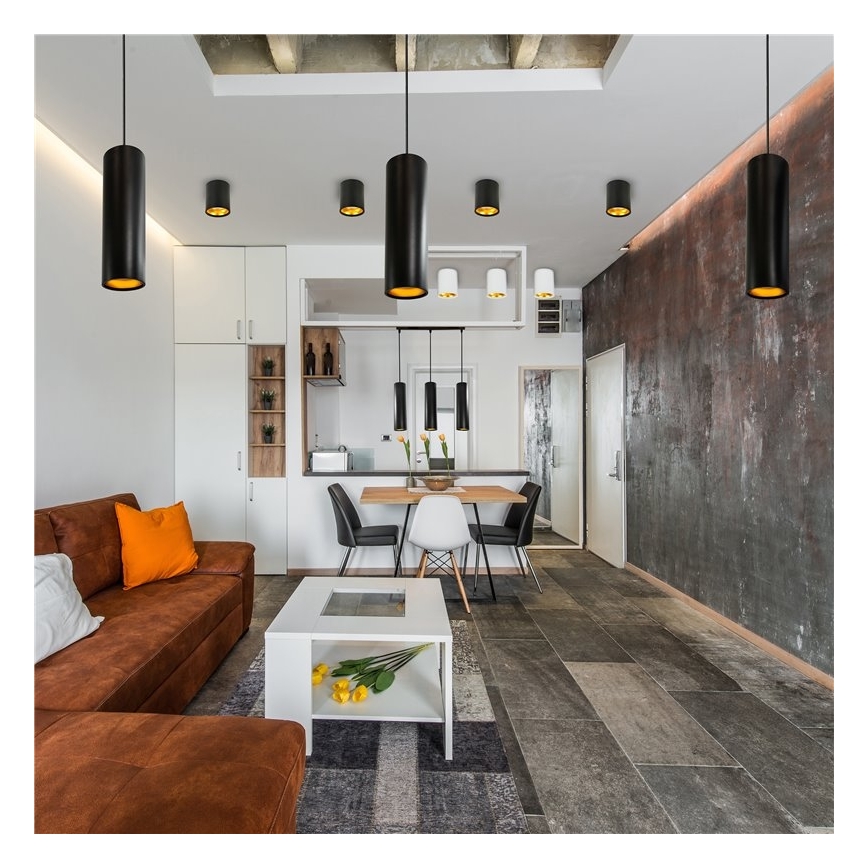 Kattokruunu LATI 1xGU10/8W/230V musta