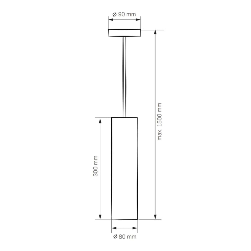 Kattokruunu LATI 1xGU10/8W/230V musta