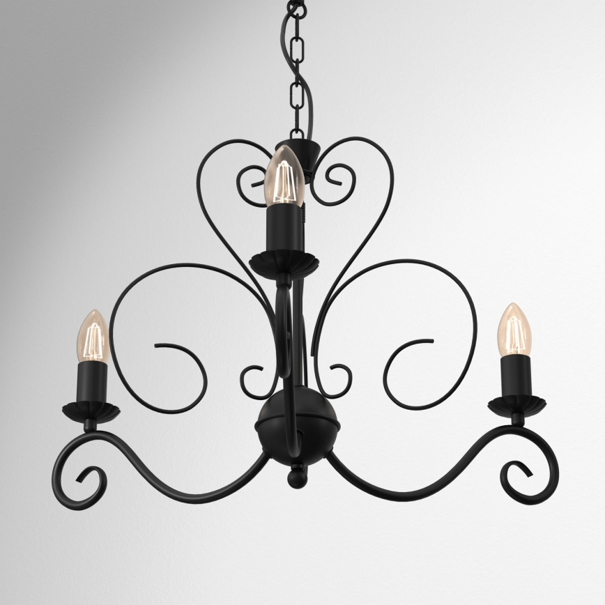 Kattokruunu ketjulla MAURO 3xE14/60W/230V