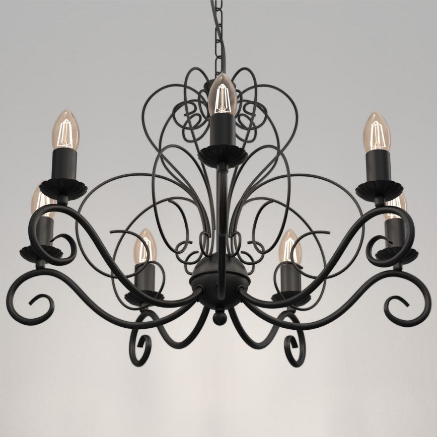 Kattokruunu ketjulla MAURO 7xE14/60W/230V