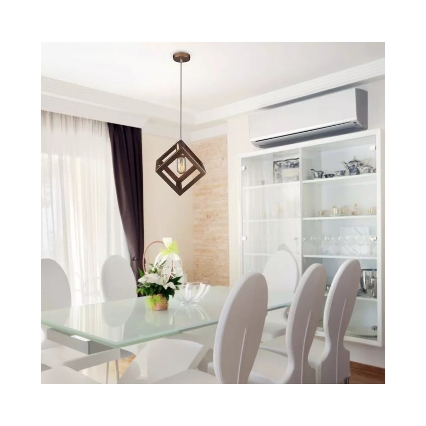 Kattokruunu narulla 1xE27 / 60W / 230V pronssi