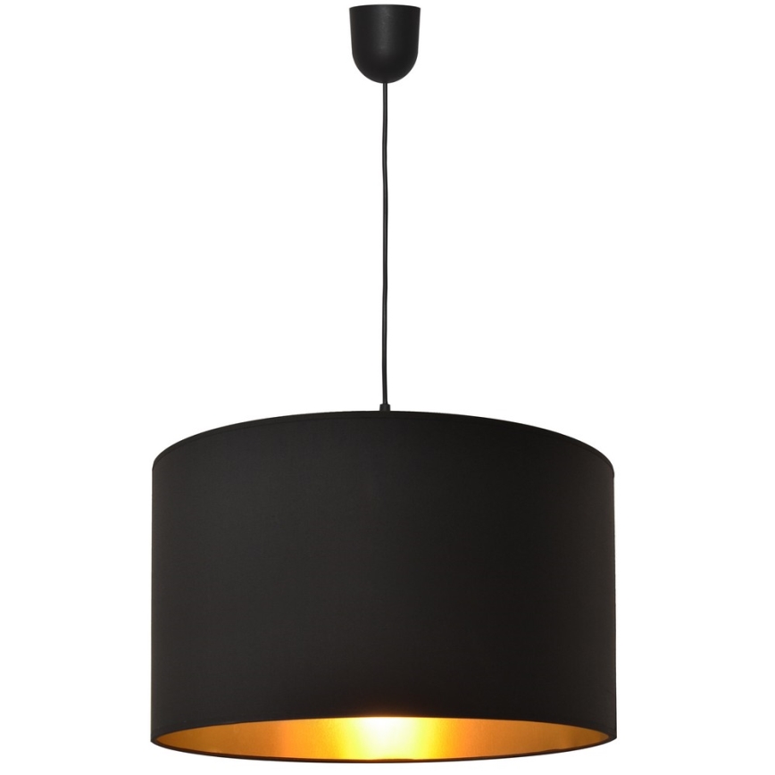 Kattokruunu narulla ALBA 1xE27/15W/230V 45 cm kulta/musta