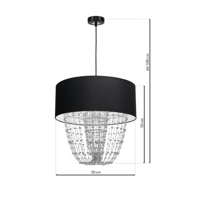 Kattokruunu narulla ALMERIA 1xE27/60W/230V